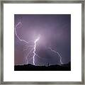 Lightning Storm Peralta Rd Gold Canyon Az Framed Print