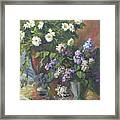 Lilacs And Asters Framed Print