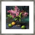 Lilacs And Limes Framed Print