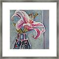 Lily With Carnations Framed Print