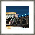 Lincoln Memorial And Arlington Bridge Framed Print