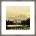 Lincoln Memorial Sunset Framed Print