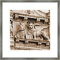 Lion Of Venice With The Doge Framed Print