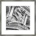 Lion Statue New York Public Library Framed Print