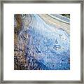 Liquid Oil On Water With Marble Wash Effects Framed Print