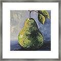 Little Green Pear Framed Print