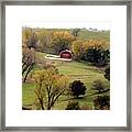 Little Red In Valley Framed Print
