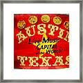 Live Music Mural Of Austin Framed Print