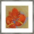 Lobster In Red Framed Print