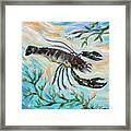 Lobster On The Bottom Framed Print