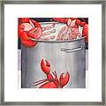 Lobster Spa Framed Print
