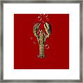 Lobster With Bubbles T Shirt Design Framed Print