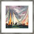 Locals At Sea Framed Print