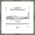 Lockheed T-33a Shooting Star Framed Print