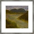 Lone Duck In River Framed Print