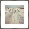 Lonely Desert Highway Road Framed Print