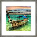 Longboat Sunset Framed Print