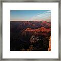 Looking At The North Rim Of The Canyon. Framed Print
