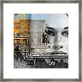 Looking At The Street Life Of Florence Framed Print