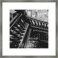 Looking Down Old Staircase Framed Print