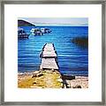 Looking Out Over Lake Titicaca Towards Framed Print