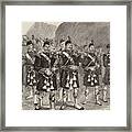 Lord Archibald Campbell And His Pipers Marching Through The Pass Of Glencoe Framed Print