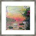 Lotus Pond Fantasy Framed Print