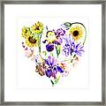 Love Flowers Framed Print