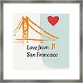 Love From San Francisco- Art By Linda Woods Framed Print
