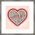 Love Is Framed Print