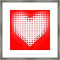 Love Of Valentines Background. Big Red Heart Framed Print