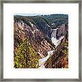 Lower Yellowstone Canyon Falls 5 - Yellowstone National Park Wyoming Framed Print