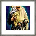 Lubavitcher Rebbe With Torah Framed Print