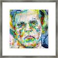 Ludwig Wittgenstein - Watercolor Portrait.3 Framed Print