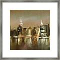 Luminous New York Skyline Framed Print