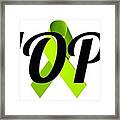 Lyme Awareness Ribbon Of Hope Framed Print