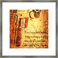 M1911 Pistol And Second Amendment On Rusted Overlay Framed Print