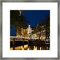 Magical Amsterdam Night - Westerkerk Through The Trees Framed Print