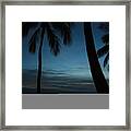 Ma'ili Beach After Sunset Framed Print