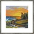 Maine Ocean Sunrise Framed Print