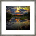 Majestic Sunset In The Adirondacks Framed Print