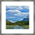 Majestic View At Cascade Ponds - Canadian Rockies Framed Print