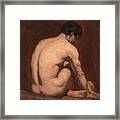 Male Nude From The Rear Framed Print