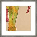 Male Nude, Propping Himself Up Framed Print