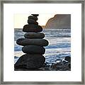 Malibu Balanced Rocks Framed Print