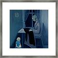 Mama Knitting Big Sister Home Framed Print