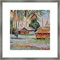 Hut Village In Mambasa Framed Print