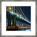 Manhattan Bridge Framing Freedom Tower Framed Print