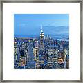 Manhattan Skyline New York City Framed Print