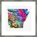Map Of Arkansas-colorful Framed Print